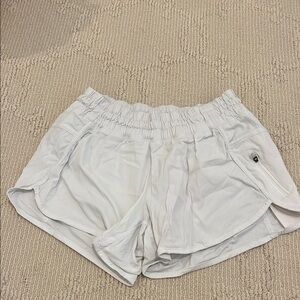 Women's White Lululemon Athletic Shorts